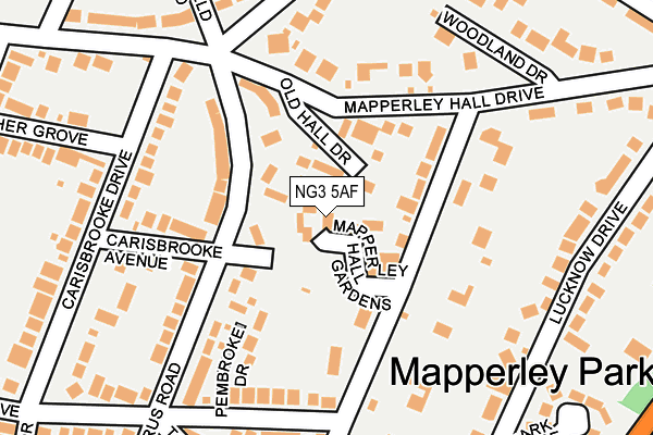 NG3 5AF map - OS OpenMap – Local (Ordnance Survey)