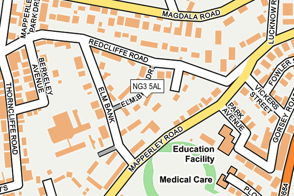 NG3 5AL map - OS OpenMap – Local (Ordnance Survey)