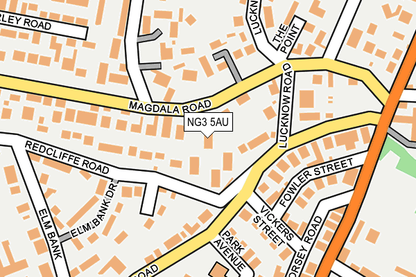 NG3 5AU map - OS OpenMap – Local (Ordnance Survey)