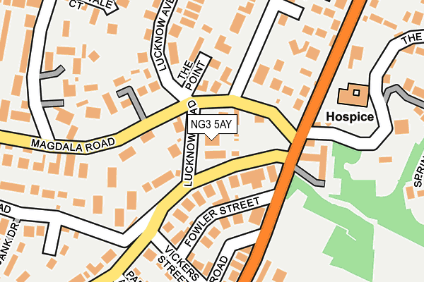 NG3 5AY map - OS OpenMap – Local (Ordnance Survey)