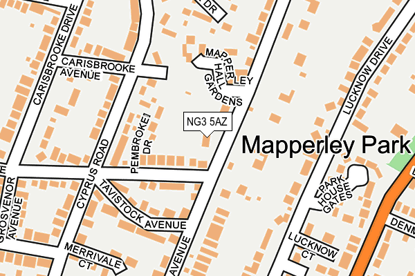 NG3 5AZ map - OS OpenMap – Local (Ordnance Survey)