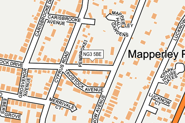 NG3 5BE map - OS OpenMap – Local (Ordnance Survey)