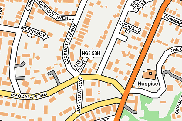 NG3 5BH map - OS OpenMap – Local (Ordnance Survey)