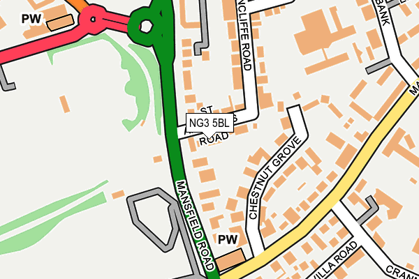 NG3 5BL map - OS OpenMap – Local (Ordnance Survey)