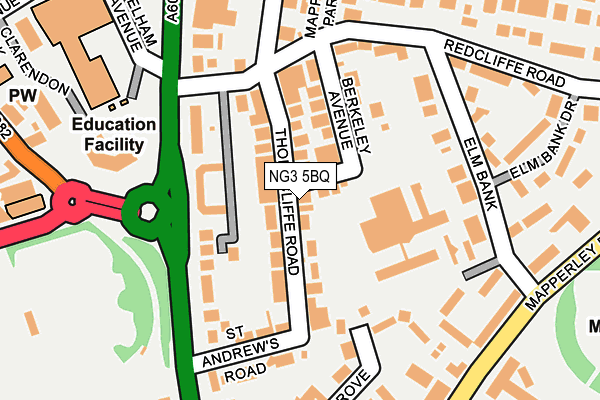 NG3 5BQ map - OS OpenMap – Local (Ordnance Survey)