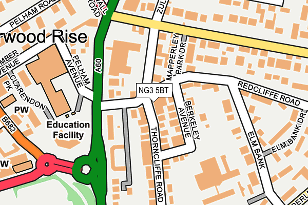 NG3 5BT map - OS OpenMap – Local (Ordnance Survey)