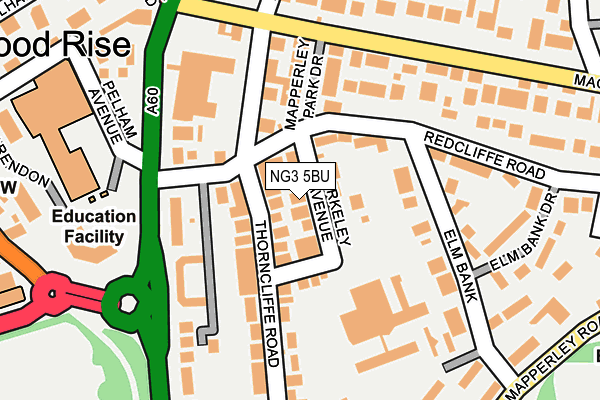 NG3 5BU map - OS OpenMap – Local (Ordnance Survey)