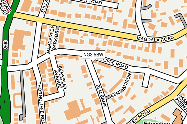 NG3 5BW map - OS OpenMap – Local (Ordnance Survey)