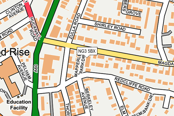 NG3 5BX map - OS OpenMap – Local (Ordnance Survey)