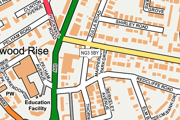 NG3 5BY map - OS OpenMap – Local (Ordnance Survey)