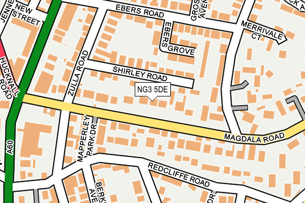NG3 5DE map - OS OpenMap – Local (Ordnance Survey)