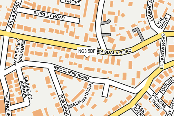 NG3 5DF map - OS OpenMap – Local (Ordnance Survey)