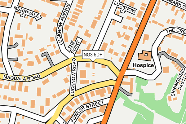 NG3 5DH map - OS OpenMap – Local (Ordnance Survey)