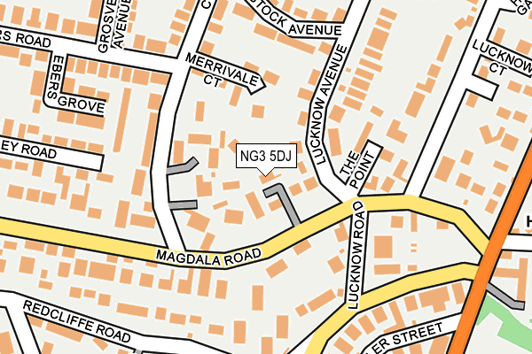 NG3 5DJ map - OS OpenMap – Local (Ordnance Survey)