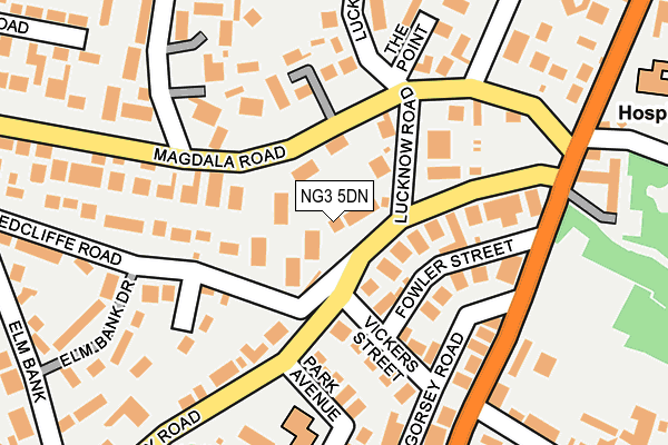 NG3 5DN map - OS OpenMap – Local (Ordnance Survey)