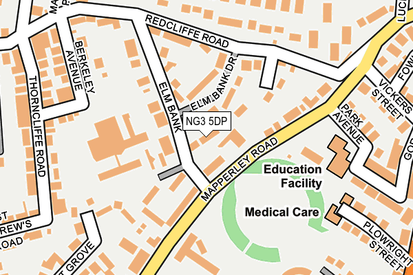 NG3 5DP map - OS OpenMap – Local (Ordnance Survey)