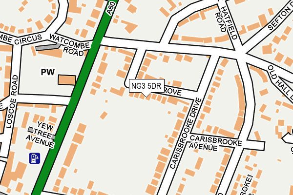 NG3 5DR map - OS OpenMap – Local (Ordnance Survey)