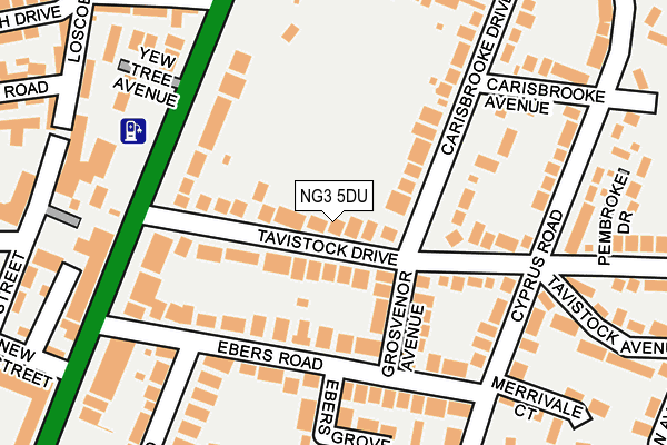 NG3 5DU map - OS OpenMap – Local (Ordnance Survey)