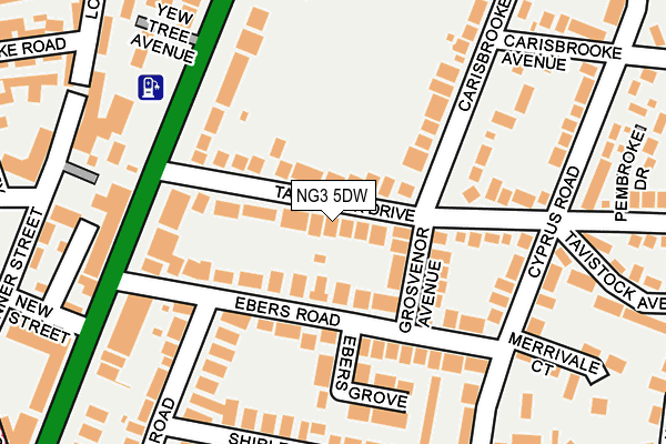 NG3 5DW map - OS OpenMap – Local (Ordnance Survey)
