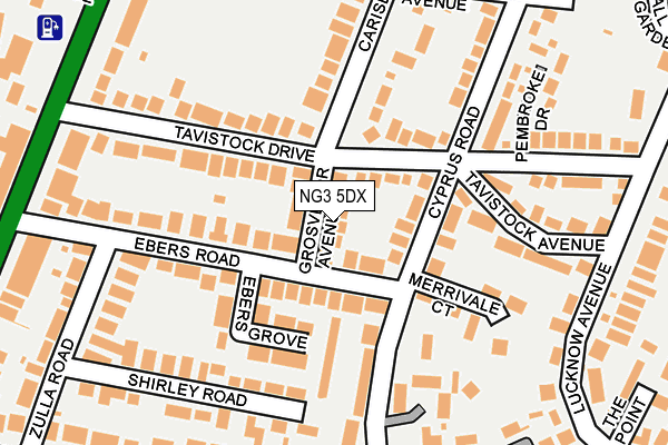 NG3 5DX map - OS OpenMap – Local (Ordnance Survey)