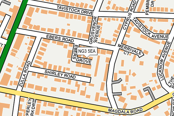 NG3 5EA map - OS OpenMap – Local (Ordnance Survey)