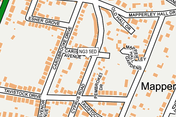 NG3 5ED map - OS OpenMap – Local (Ordnance Survey)