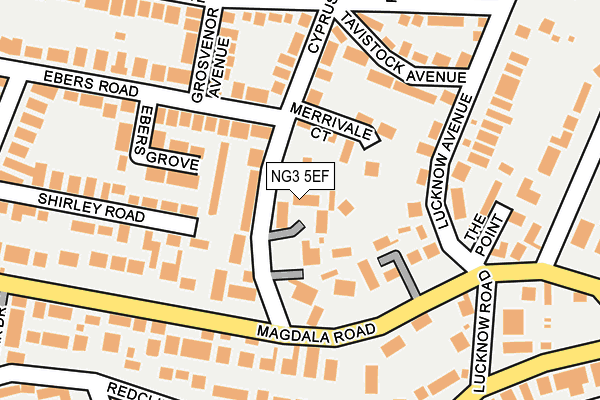 NG3 5EF map - OS OpenMap – Local (Ordnance Survey)