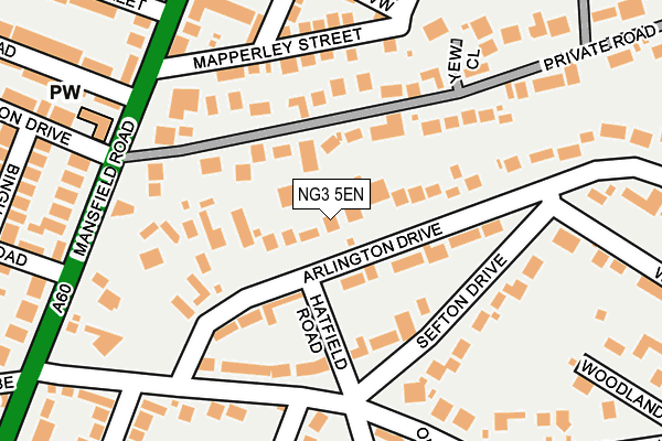 NG3 5EN map - OS OpenMap – Local (Ordnance Survey)