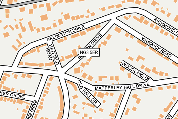 NG3 5ER map - OS OpenMap – Local (Ordnance Survey)