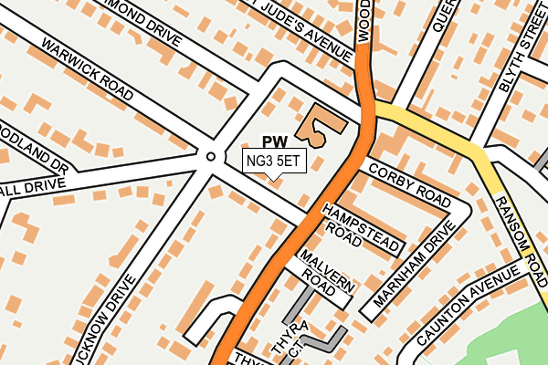 NG3 5ET map - OS OpenMap – Local (Ordnance Survey)