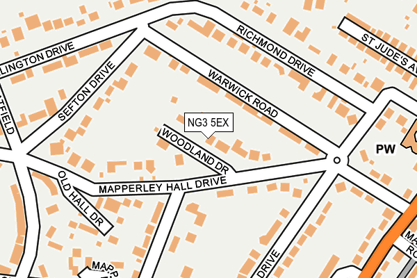 NG3 5EX map - OS OpenMap – Local (Ordnance Survey)