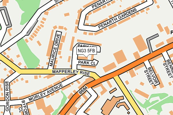 NG3 5FB map - OS OpenMap – Local (Ordnance Survey)
