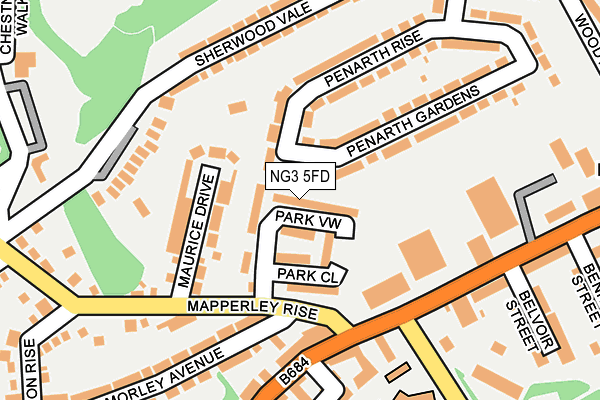 NG3 5FD map - OS OpenMap – Local (Ordnance Survey)