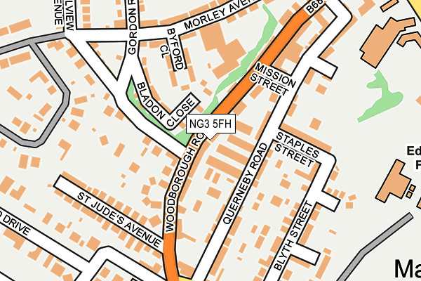NG3 5FH map - OS OpenMap – Local (Ordnance Survey)