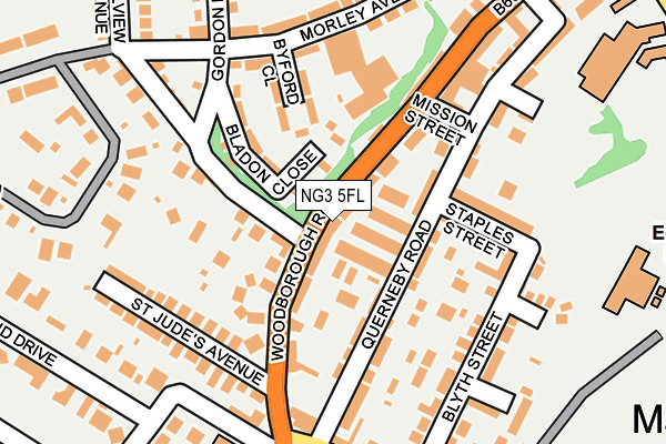NG3 5FL map - OS OpenMap – Local (Ordnance Survey)