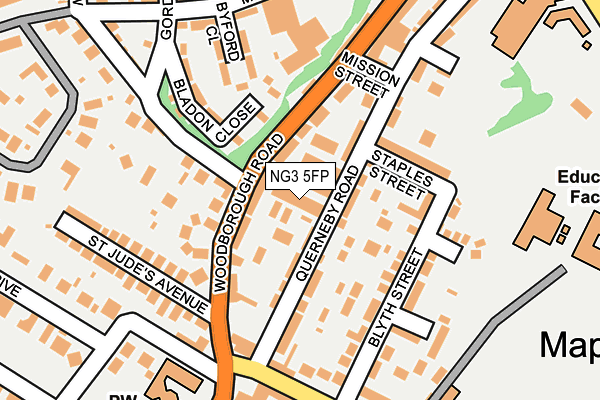 NG3 5FP map - OS OpenMap – Local (Ordnance Survey)