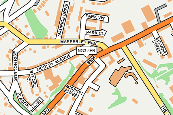 NG3 5FR map - OS OpenMap – Local (Ordnance Survey)