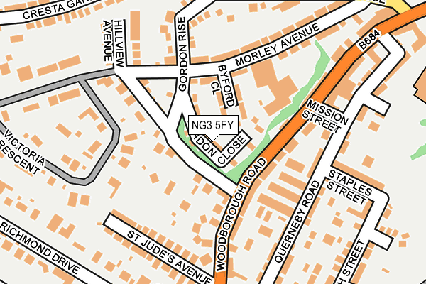 NG3 5FY map - OS OpenMap – Local (Ordnance Survey)