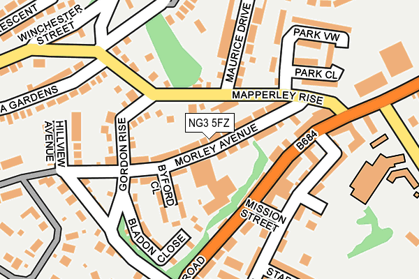 NG3 5FZ map - OS OpenMap – Local (Ordnance Survey)