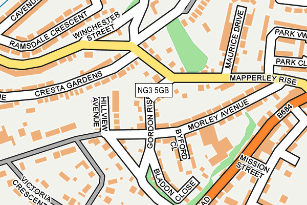 NG3 5GB map - OS OpenMap – Local (Ordnance Survey)