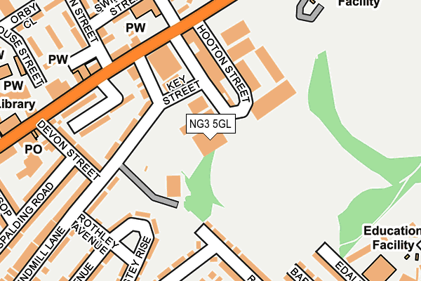 NG3 5GL map - OS OpenMap – Local (Ordnance Survey)