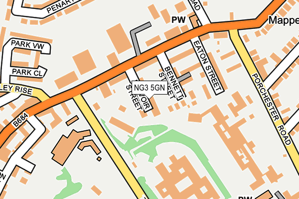 NG3 5GN map - OS OpenMap – Local (Ordnance Survey)