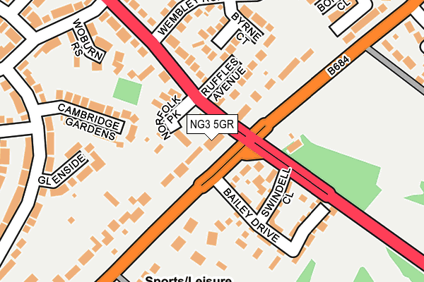 NG3 5GR map - OS OpenMap – Local (Ordnance Survey)
