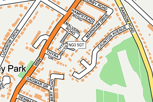 NG3 5GT map - OS OpenMap – Local (Ordnance Survey)