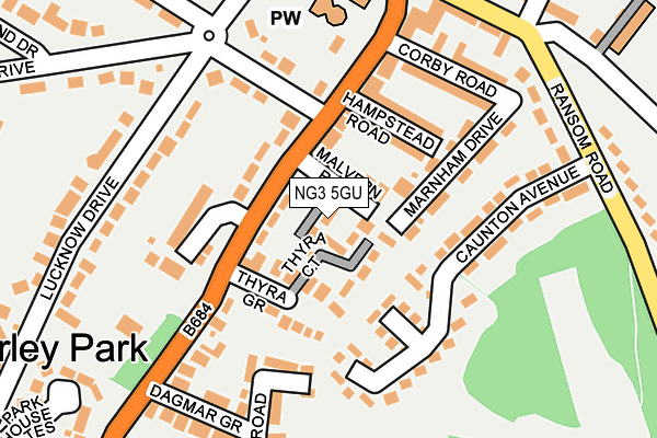 NG3 5GU map - OS OpenMap – Local (Ordnance Survey)