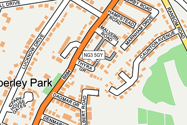 NG3 5GY map - OS OpenMap – Local (Ordnance Survey)