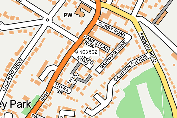 NG3 5GZ map - OS OpenMap – Local (Ordnance Survey)