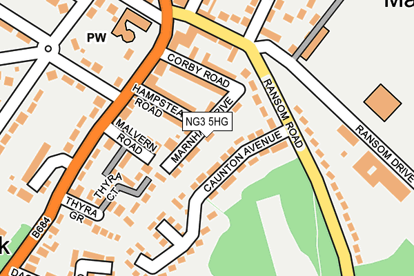 NG3 5HG map - OS OpenMap – Local (Ordnance Survey)