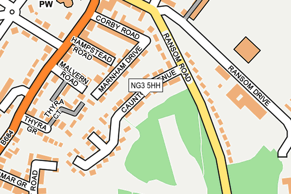 NG3 5HH map - OS OpenMap – Local (Ordnance Survey)