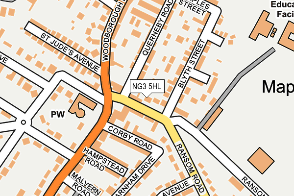 NG3 5HL map - OS OpenMap – Local (Ordnance Survey)